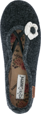 Cinnamon-toffflor-dam-Evy-antracit-grå-blommor-ull