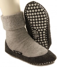 Falke cosyshoe merino ull grå barn kids