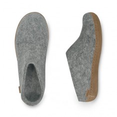 Glerups-ljusgrå-ulltofflor-slip-in-skinsula