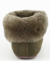 Axelda-fårskinnstofflor-antihalktofflor-oliv grön-Toffelshoppen.se