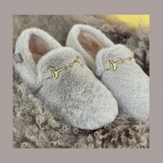 Copenhagen Melania-söta fluffiga tofflor-beige-Toffelshoppen.se