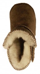 Shepherd-baby-toffel-fårskinn-varm-brun