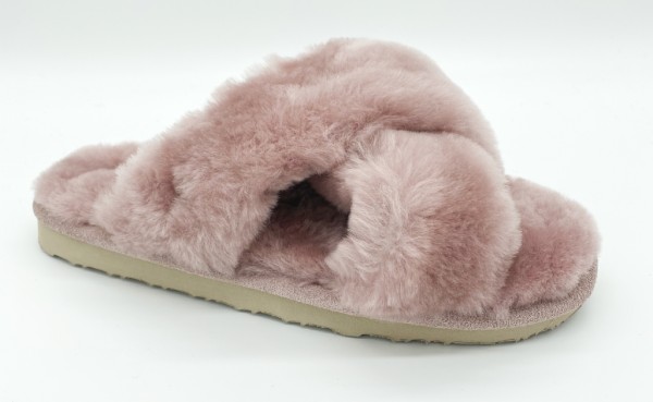 Axelda-fårskinnstofflor-tofflor-heather pink-lila-dam-Toffelshoppen.se