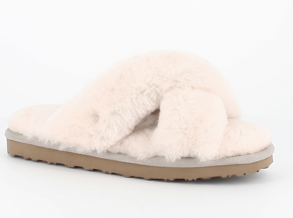 Axelda-fårskinnstofflor-tofflor-cream beige-dam-Toffelshoppen.se