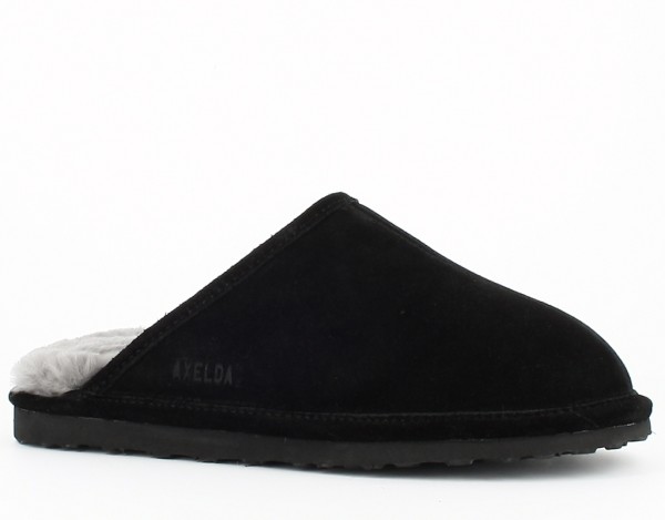 Axelda-fårskinnstofflor-antihalktofflor-slip-in-herr svart-Toffelshoppen.se
