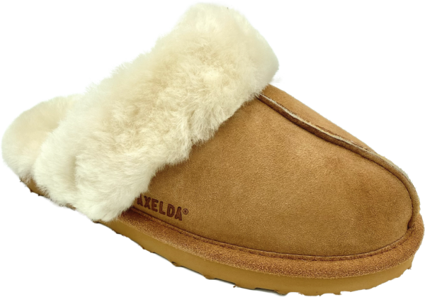 Axelda-fårskinnstofflor-antihalktofflor-slip-in-chestnut-Toffelshoppen.se
