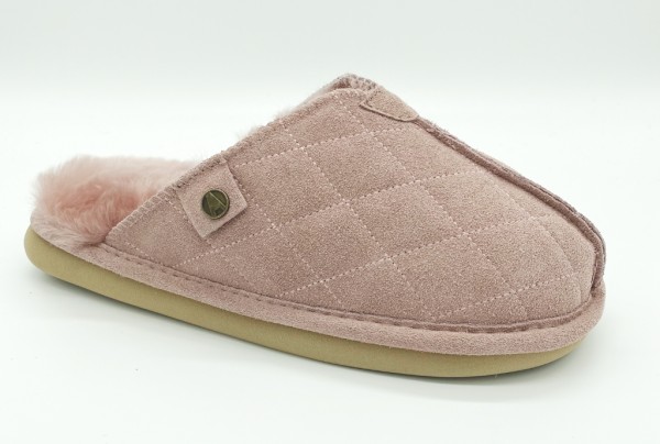 Axelda-fårskinnstofflor-antihalktofflor-slip-in-heather pink-Toffelshoppen.se