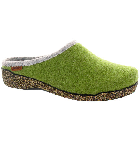 Cinnamon-Rita-grön-slip in-ulltofflor-urtagbar-sula-Toffelshoppen.se