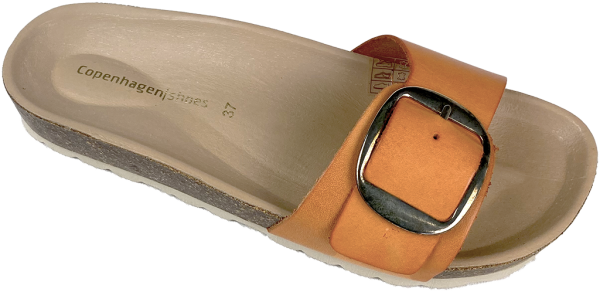 Anatomiska damsandaler i orange-Copenhagen Shoes-Toffelshoppen.se