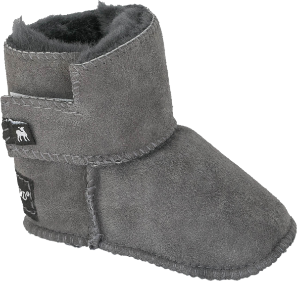 Shepherd-baby-toffel-fårskinn-varm-grå-toffelshoppen.se
